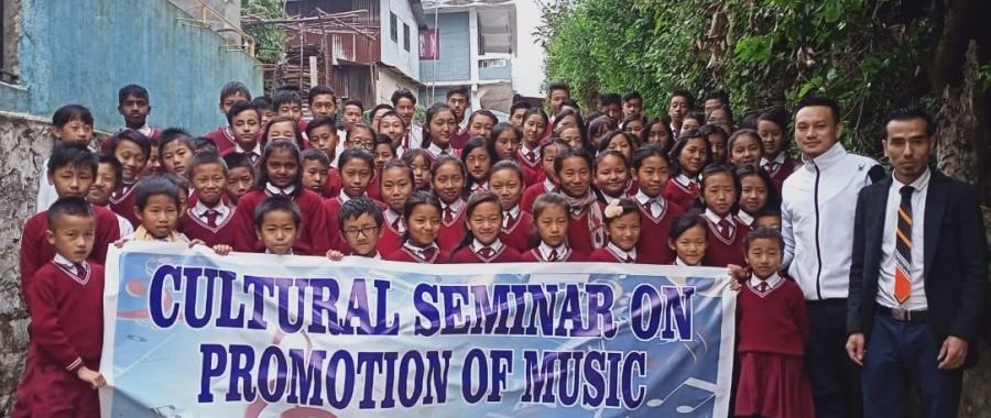 Koza Boys Club (KBC), Khezhakeno, Phek organized cultural seminar on promotion of music with the help of KBC Guru and artist at Mt Kahu Christian School, Khezhakeno on May 21. Elijah Koza, Lecturer, Nagaland College of Music & Fine Arts, Kohima was resource person. (Photo Courtesy: KBC)